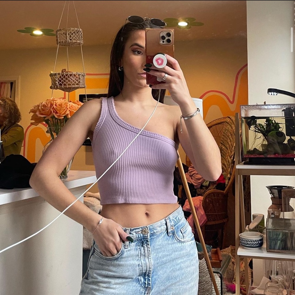 Urban outfitters ribbed one shoulder top
